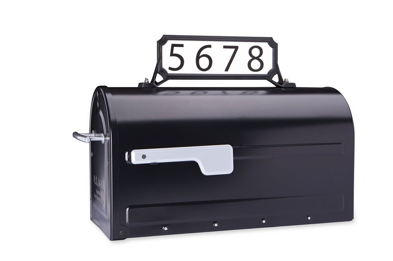 Architectural Mailboxes 3460B Manhattan Address Plaque, Small, Black - Image 1